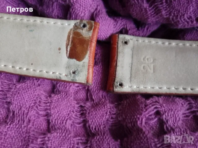 верижка за часовник 26 мм естествена кожа, снимка 5 - Каишки за часовници - 47711592