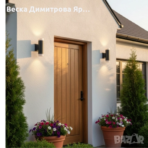 Външен LED аплик 10W, 280lm, 3000K – устойчив на влага и прах, снимка 6 - Лампи за стена - 51787295