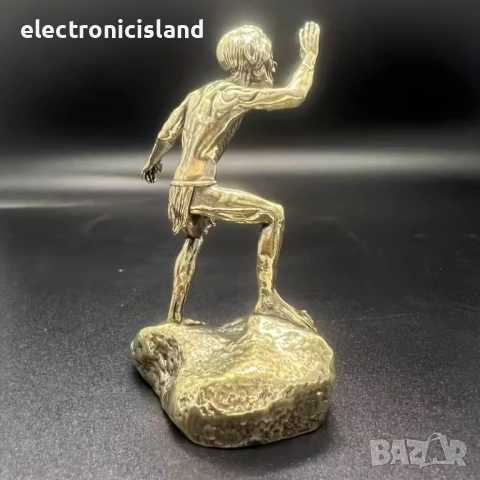 Фигура Голум Хобит Смеагол Ам-гъл Sméagol My precious, бронзова статуетка Скулптура, ръчна изработка, снимка 4 - Колекции - 54090408