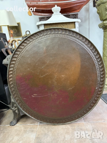 Огромна медна персийска / османска синия 19в. №7669, снимка 10 - Антикварни и старинни предмети - 52582352