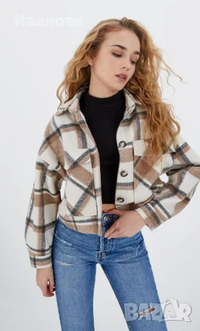 Къс блейзер. Късо карирано сако. Каре. Блейзър