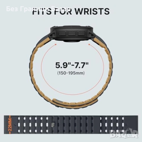 Нова Силиконова магнитна каишка за Garmin Fenix Instinct 22mm часовник, снимка 7 - Каишки за часовници - 53962111