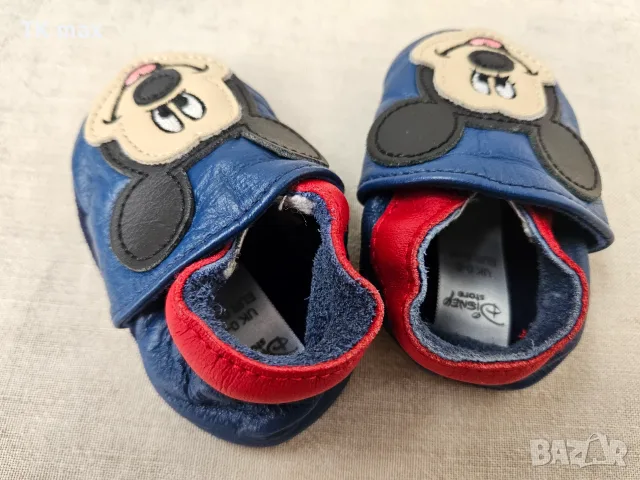 Кожени буйки Disney Мики Маус 0-6 м НОВИ, снимка 3 - Бебешки обувки - 55960684