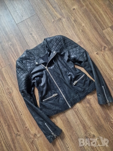 Страхотно дамско кожено яке MDK размер 38 , естествена кожа,, снимка 2 - Якета - 52475395