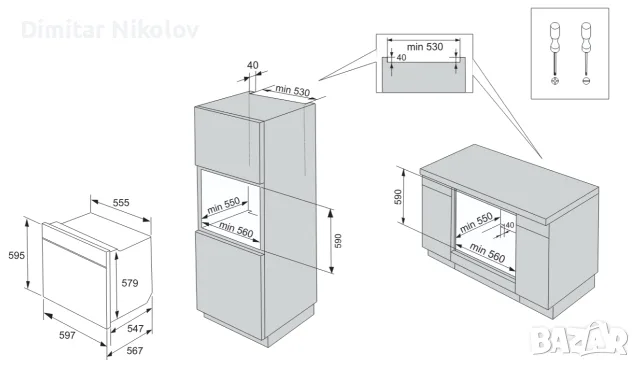 Фурна за вграждане Gorenje EVP341-444M 60см, снимка 9 - Печки, фурни - 56340576