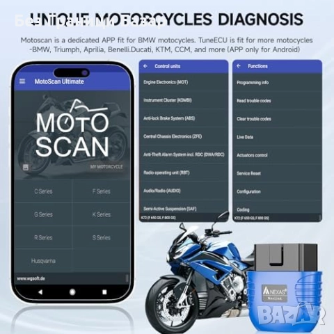 Нов Автомобилен OBD2 четец с тест на производителност и кодове за грешки, снимка 4 - Друга електроника - 51896732