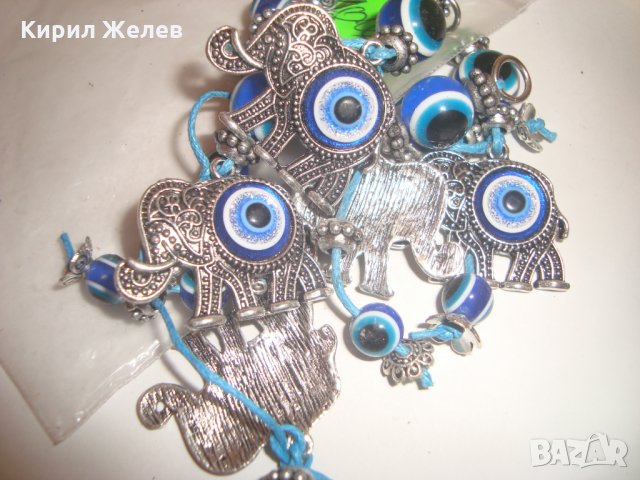 ФЪН ШУЙ ПОСРЕБРЕНИ СЛОНЧЕТА с ЦВЕТНО СТЪКЛО ВИСУЛКИ за КЪСМЕТ ЛОТ 5 БРОЯ 104 №, снимка 3 - Други - 30410826