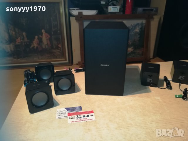 philips subwoofer+5 speakers 1612202051, снимка 10 - Тонколони - 31144664