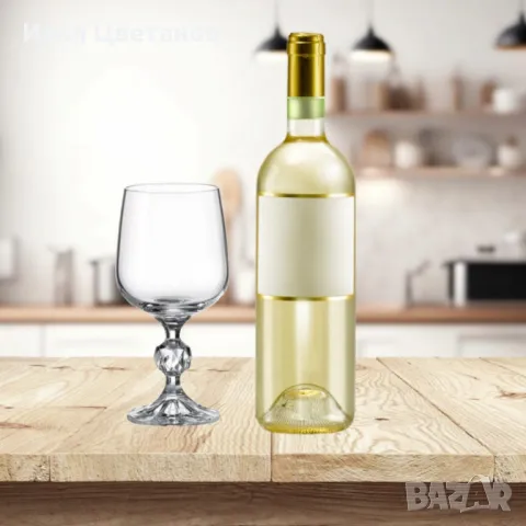 Комплект от 6 броя чаши за бяло вино Bohemia Sterna, 230 мл, снимка 2 - Чаши - 49235809