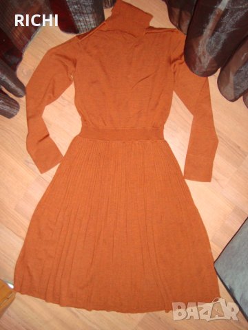 CALVIN KLEIN SUPERFINE FLARE DRESS-нова рокля вълна, снимка 7 - Рокли - 35431541