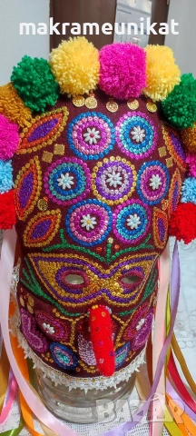 Кукерска маска, гугла, уникат, арт, ръчна изработка, декорация , снимка 8 - Декорация за дома - 41588628