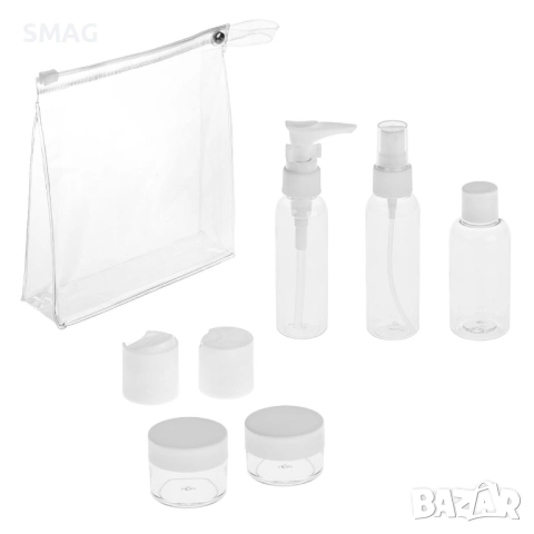 Комплект бутилки за пътуване в чанта – 7 броя_1164012