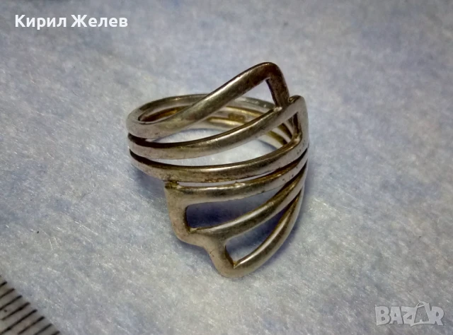 СТИЛЕН АРТ МОДЕЛ СРЕБЪРЕН ПРЪСТЕН СРЕБРО 925 ДИЗАЙНЕРСКА АЖУРНА ИЗРАБОТКА 49418, снимка 2 - Пръстени - 50510718