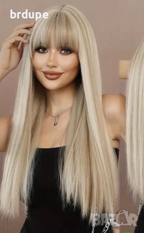 Руса дълга, права перука 70 см, снимка 2 - Аксесоари за коса - 52482009