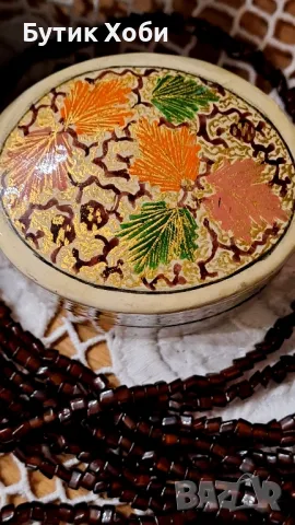 Винтидж кутийка от папие маше ,,Кашмир,, , снимка 2 - Антикварни и старинни предмети - 48285509