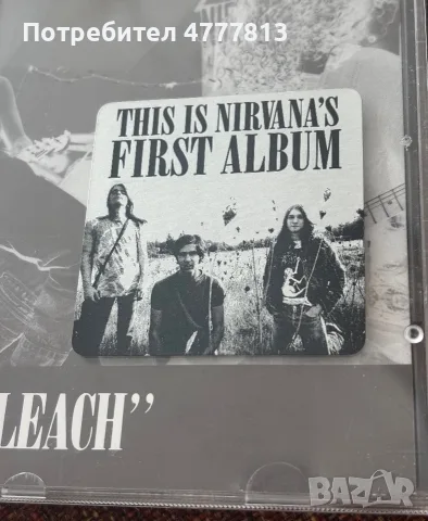 Оригинална обложка Nirvana Bleach, снимка 2 - CD дискове - 56514363