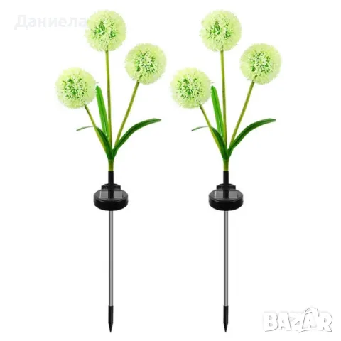 Соларни LED градински светлини - цветя, снимка 4 - Соларни лампи - 49185230