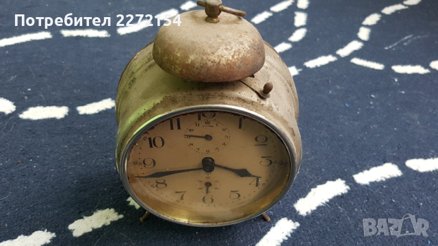 Рядък часовник будилник DJEFFER, снимка 1 - Антикварни и старинни предмети - 44575155