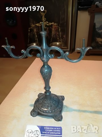 свещник за 3 свещи 23х21х10см внос франция 1208211047, снимка 15 - Антикварни и старинни предмети - 33794049