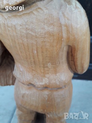 Дърворезба дървена фигура на музикавт , снимка 5 - Декорация за дома - 31519395