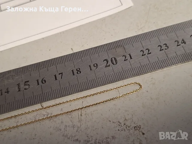 Златен синджир 1,46гр.14к, снимка 3 - Колиета, медальони, синджири - 56460345