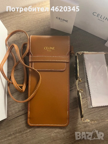 Слънчеви очила Celine с чантичка , снимка 2 - Слънчеви и диоптрични очила - 53945249