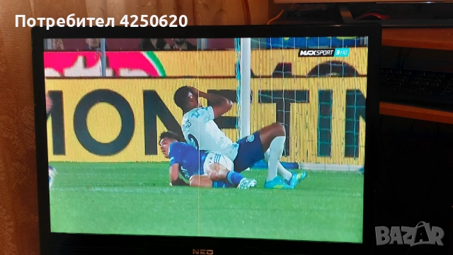 Малък лед телевизор монитор нео 22 инча с тънка жълта черта, снимка 6 - Телевизори - 54182052