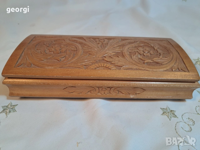 дървена кутия за бижута дърворезба 32/5, снимка 2 - Антикварни и старинни предмети - 53219278