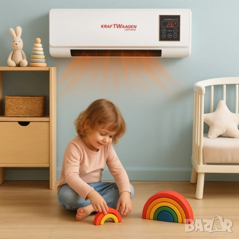 Стенна печка KraftWaagen 3 в 1 – отопление и охлаждане за всяка стая, снимка 3 - Отоплителни печки - 51973120