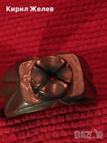 БРОНЗОВ СТАРИНЕН ВИНТИДЖ ПРЪСТЕН АРТ ДЕКО 9929, снимка 10 - Антикварни и старинни предмети - 30275229