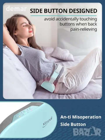 Нагряваща подложка Slimpal за менструални спазми, болки в гърба, тъмно синя, снимка 5 - Други стоки за дома - 47999850