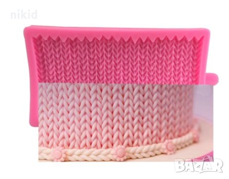 плетка плетиво едри Голям силиконов молд форма декорация торта фондан сладки, снимка 2 - Форми - 31806144