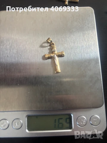 Златни висулки кръст 14к, снимка 5 - Колиета, медальони, синджири - 50833199