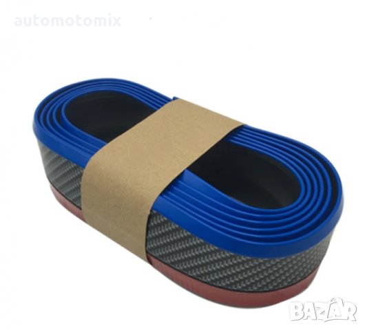 СПОЙЛЕР САМУРАЙ ЗА БРОНЯ, Черен карбон + Синя лента - 29069