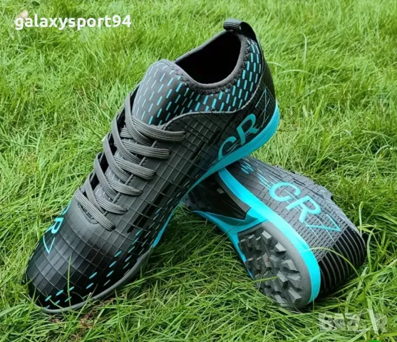 CR7 Спортни футболни Маратонки черно синьо Роналдо Ronaldo Стоножки 