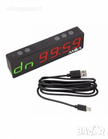 Хронометър AMILA Pocket Gym Timer  Размери: 15,5×4,8×2,2 см.