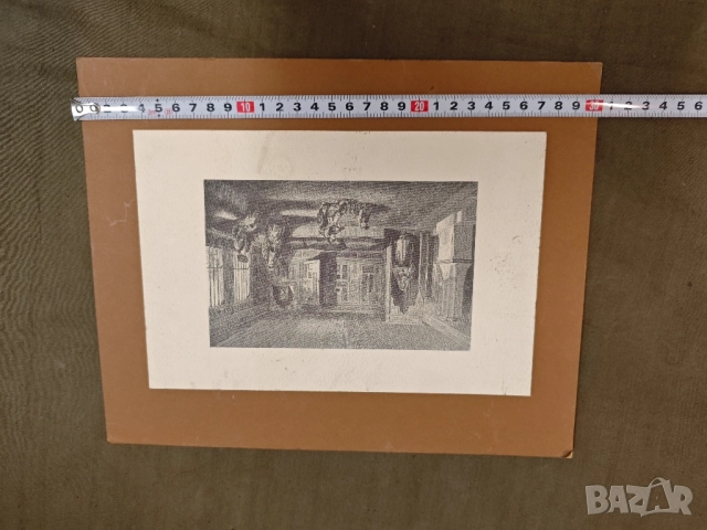 Продавам гравюра "Възрожденски дом" - Ориенталка къща, снимка 7 - Други - 28635898