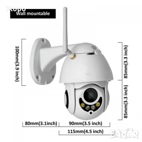 Безжична IP камера 3 MP за външно наблюдение WI-FI Full HD IP66, снимка 8 - IP камери - 31109235