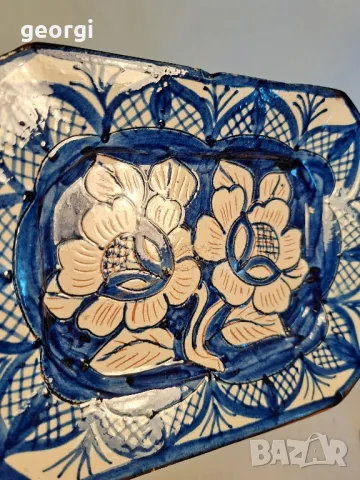 малко керамично изрисувано плато  23/1, снимка 2 - Декорация за дома - 49302936