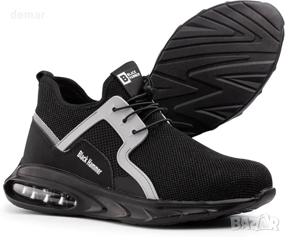 Black Hammer - Мъжки обувки със стоманена противоударна предница, снимка 7 - Други - 49795331