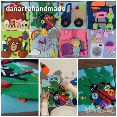 Тиха книжка по метода Монтесори/Развиваща книжка за най-малките, снимка 11 - Образователни игри - 39386167