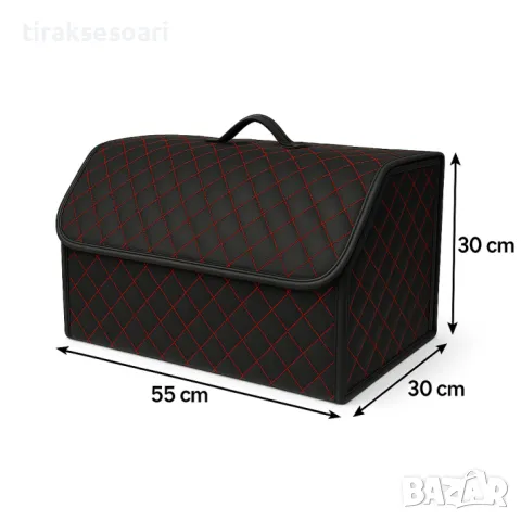 Черно с червено органайзер за багажник кутия за съхранение 55x30x30 см, снимка 2 - Аксесоари и консумативи - 50074473