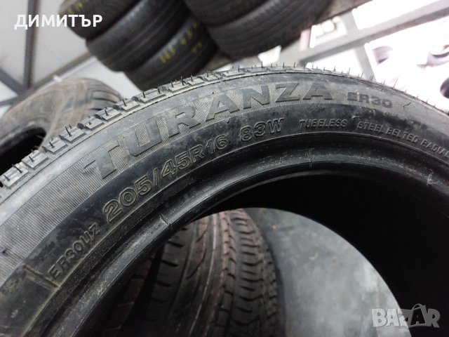2 бр.нови летни гуми Brigestone 205 45 16 Цената е за брой!, снимка 5 - Гуми и джанти - 44326608