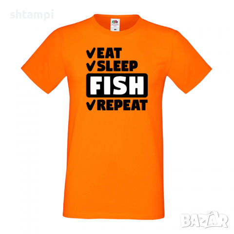 Мъжка тениска Fish 1,Eat,Sleep,Fish,Anime,Repeat,Ядене,Спане,Риба,Подарък,Повторение,Празник,, снимка 7 - Тениски - 36418956