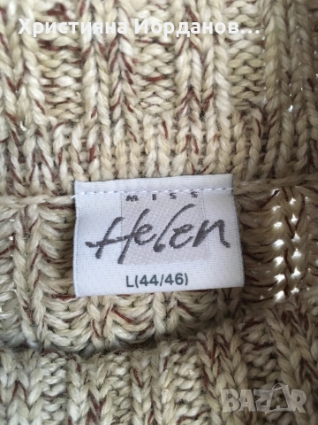 Пуловер поло с коприна, Л, снимка 4 - Блузи с дълъг ръкав и пуловери - 52998937