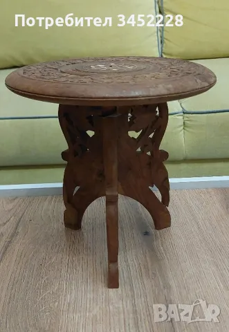 дърворезба масичка от Ориента за ценители , снимка 3 - Антикварни и старинни предмети - 48442968