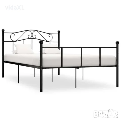 vidaXL Рамка за легло, черна, метал, 120x200 cм（SKU: 284525）