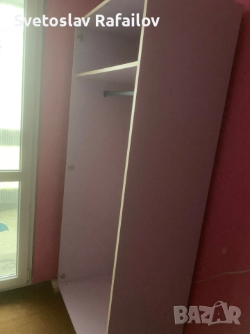 Детска секция с бюро и двукрилен гардероб, снимка 4 - Мебели за детската стая - 52582337