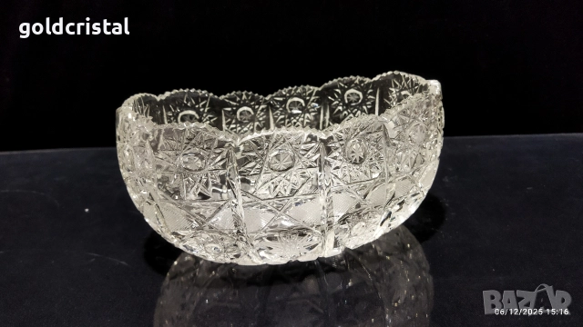 стара кристална купа фруктиера бонбониера , снимка 2 - Антикварни и старинни предмети - 52675100