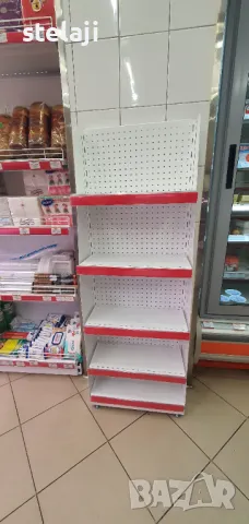 ПРОМО! Крайстенен стелаж с перфориран гръб за метални куки!, снимка 4 - Стелажи и щандове - 49452217